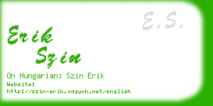 erik szin business card